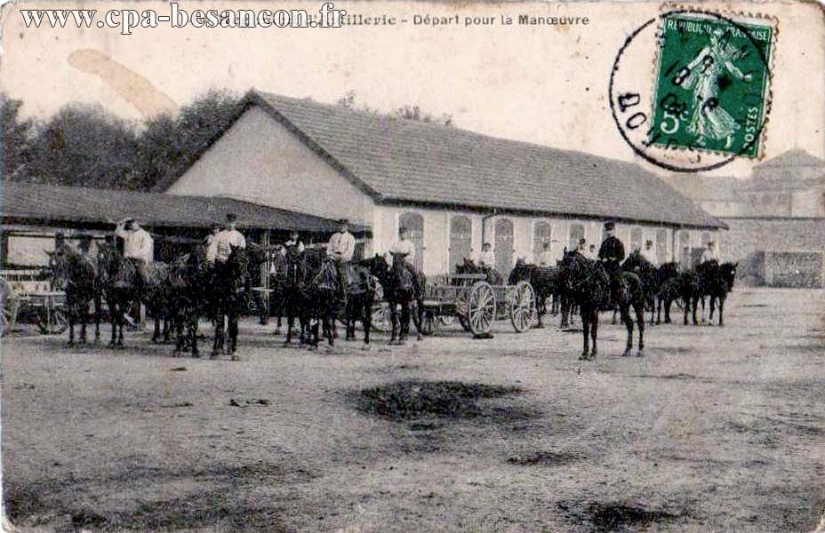 4me Régiment d'Artillerie - Départ pour la Manœuvre